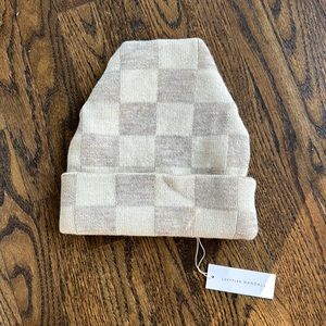 Loeffler Randall Checkered Beanie NWT